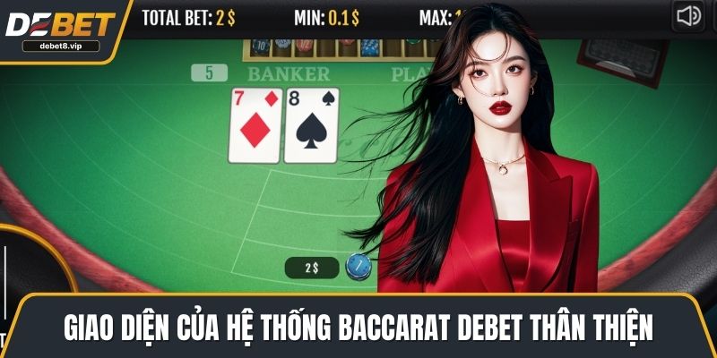 Giao diện của hệ thống baccarat DEBET thân thiện